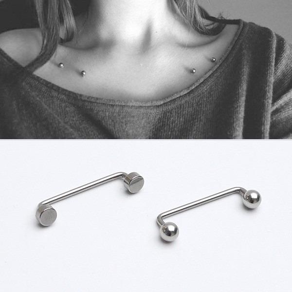 P1214w 써지컬 펑크 유니크 쇄골피어싱 바디피어싱