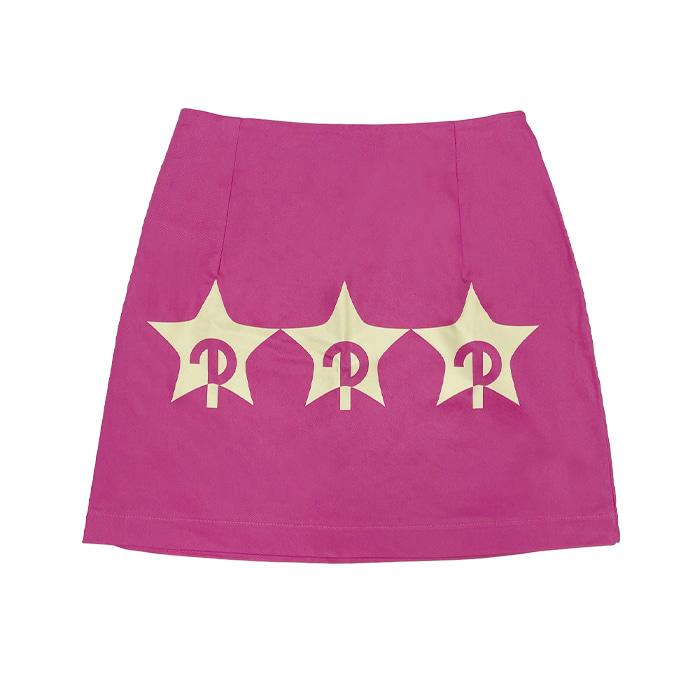 SYMBOL PRINTING MINI SKIRT_PINK