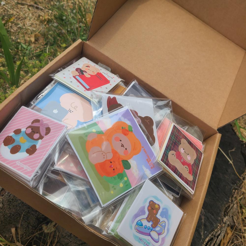 도무송 랜덤 박스 , 동물 , 포용 귀염 문구 랜덤 박스 , 스티커 랜덤박스 , 도무송