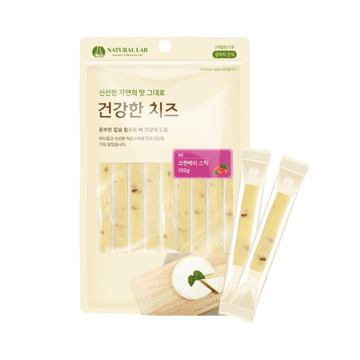 네츄럴랩 건강한치즈 스틱 크랜베리 100g