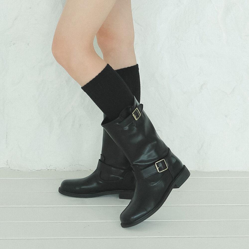 ljh7030 biker mid boots _ 2colors