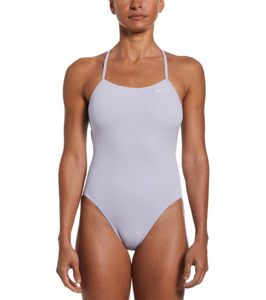 나이키 여성 하이드라스트롱 레이스업 타이백 원피스 수영복 Oxygen Purple