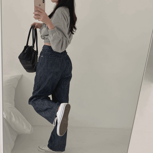 [허리들뜸X/문의폭주] 생지 데일리 와이드 팬츠