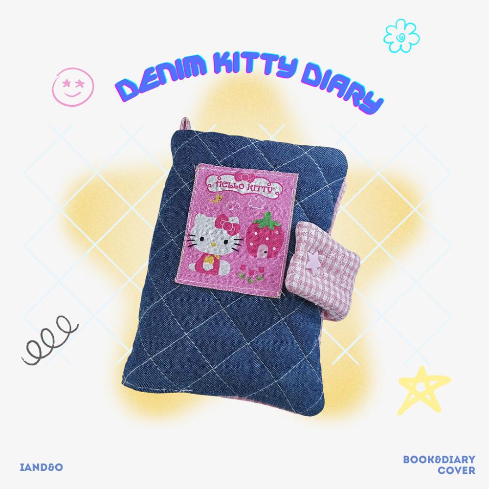 아이앤드오 Denim Kitty Cover 키티 청 다이어리커버
