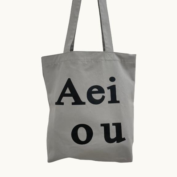 Aeiou Logo Bag (Cotton 100%)City Grey