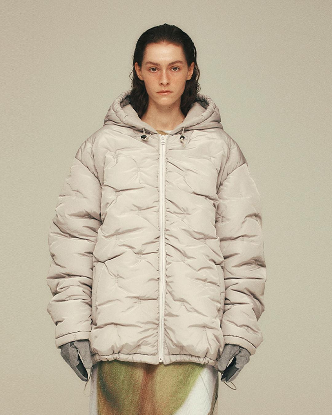 Sofa TEXTURE PADDED HOODIE JACKET (Oversize)