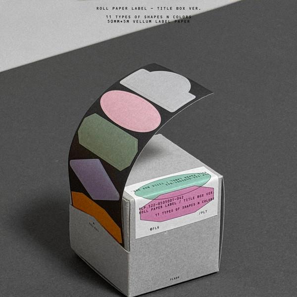 ROLL PAPER LABEL - TITLE BOX