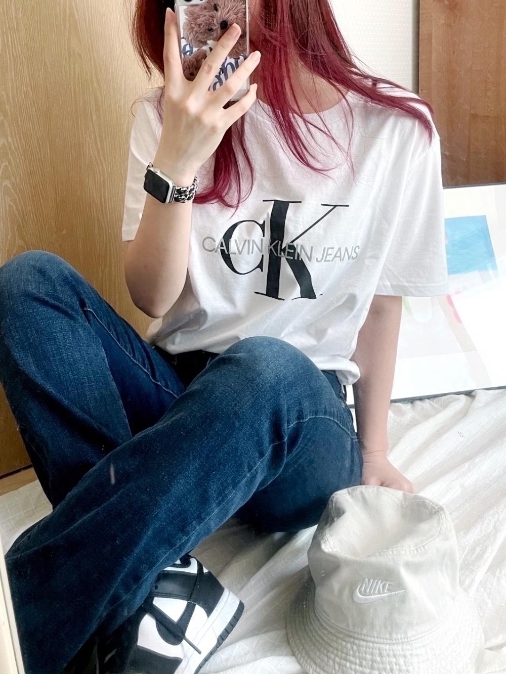 💚뉴컬러💝 캘빈클라인 빅 CK 로고 반팔 티셔츠 남녀공용 6컬러