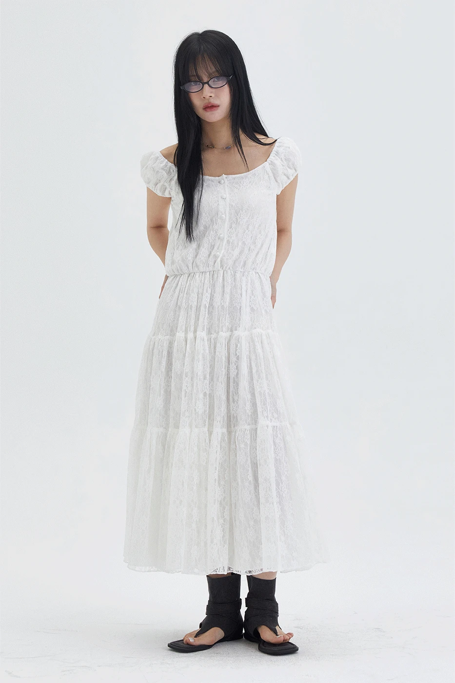 키코 레이스 롱 원피스