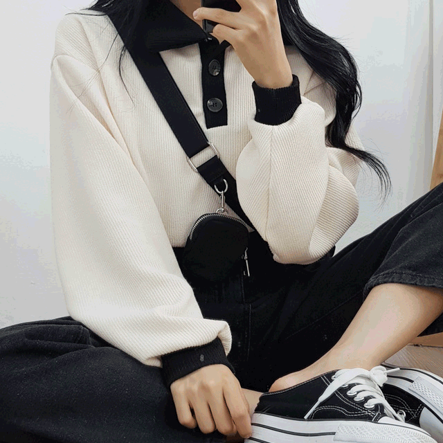 [최저가/배색/루즈핏/카라티]배색카라티