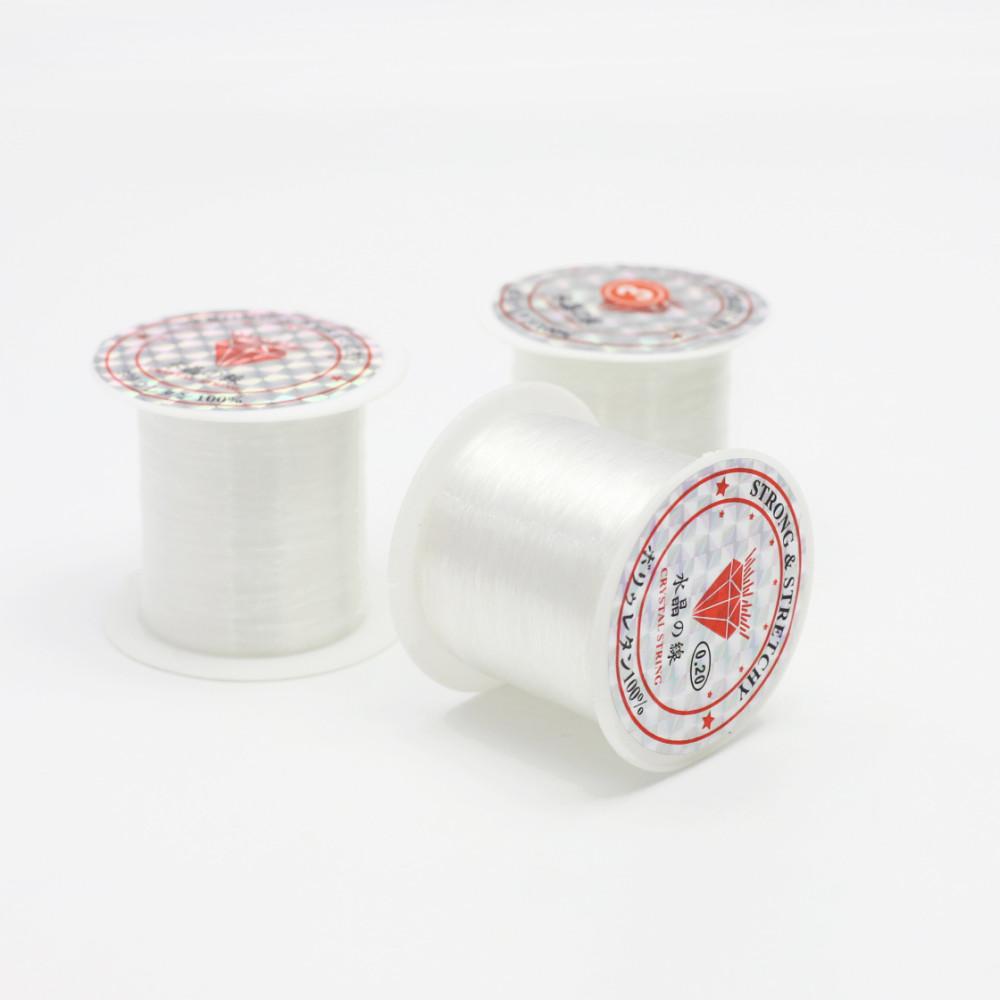 공예용 낚시줄 1롤 (0.2mm 0.3mm 0.5mm) 탄성없는 줄 이니셜 재료
