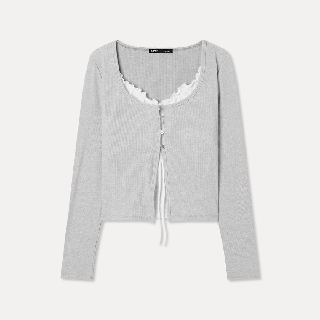 미쏘 프릴 나시 레이어드 가디건 RE CMG32SS_MIWCMG32QS