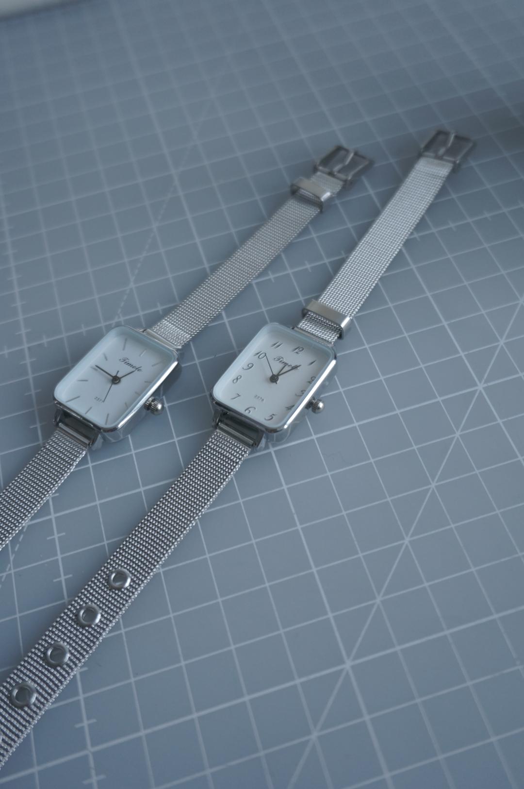 rectangular mesh watch