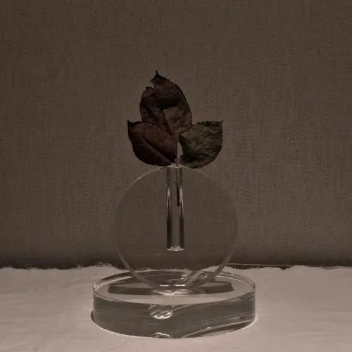 이클립스 화병 미니멀 투명 크리스탈 한송이 꽃 연출