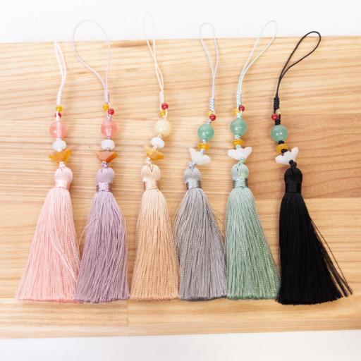 파스텔 원석 미니 한복 노리개