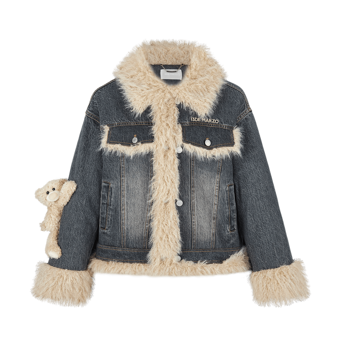 13DE MARZO Doozoo Fleece Denim Jacket