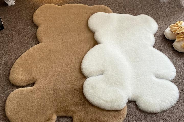 장모 곰돌이 러그 카페트 매트 카펫 3size