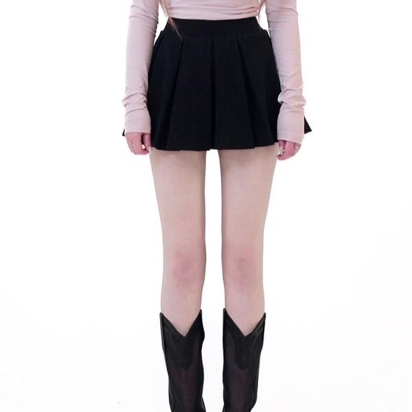 Cotton Tennis Skirt (Black)