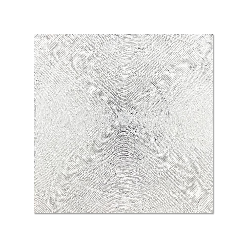 핸드페인팅 화이트서클 캔버스 액자