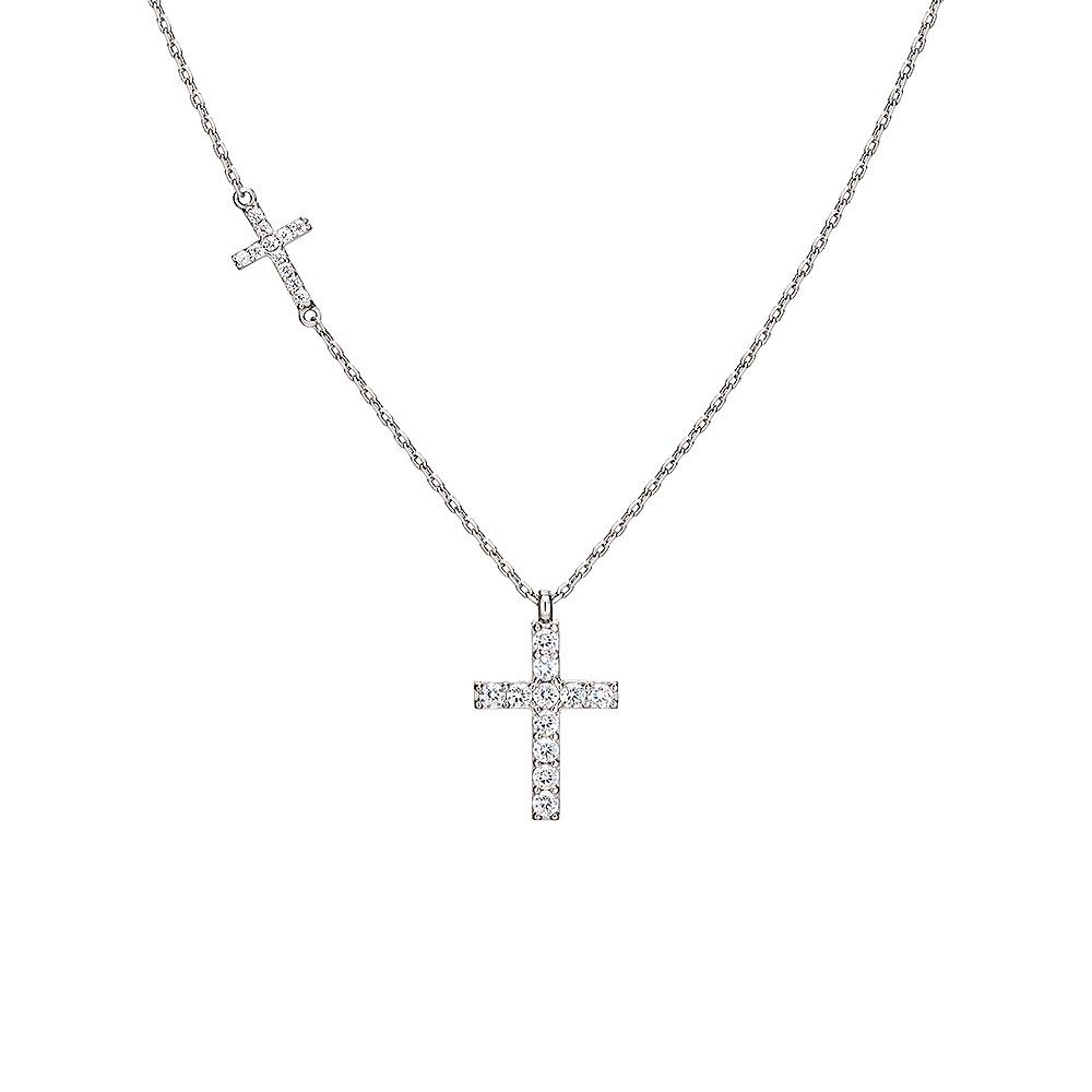 Double Cross Necklace