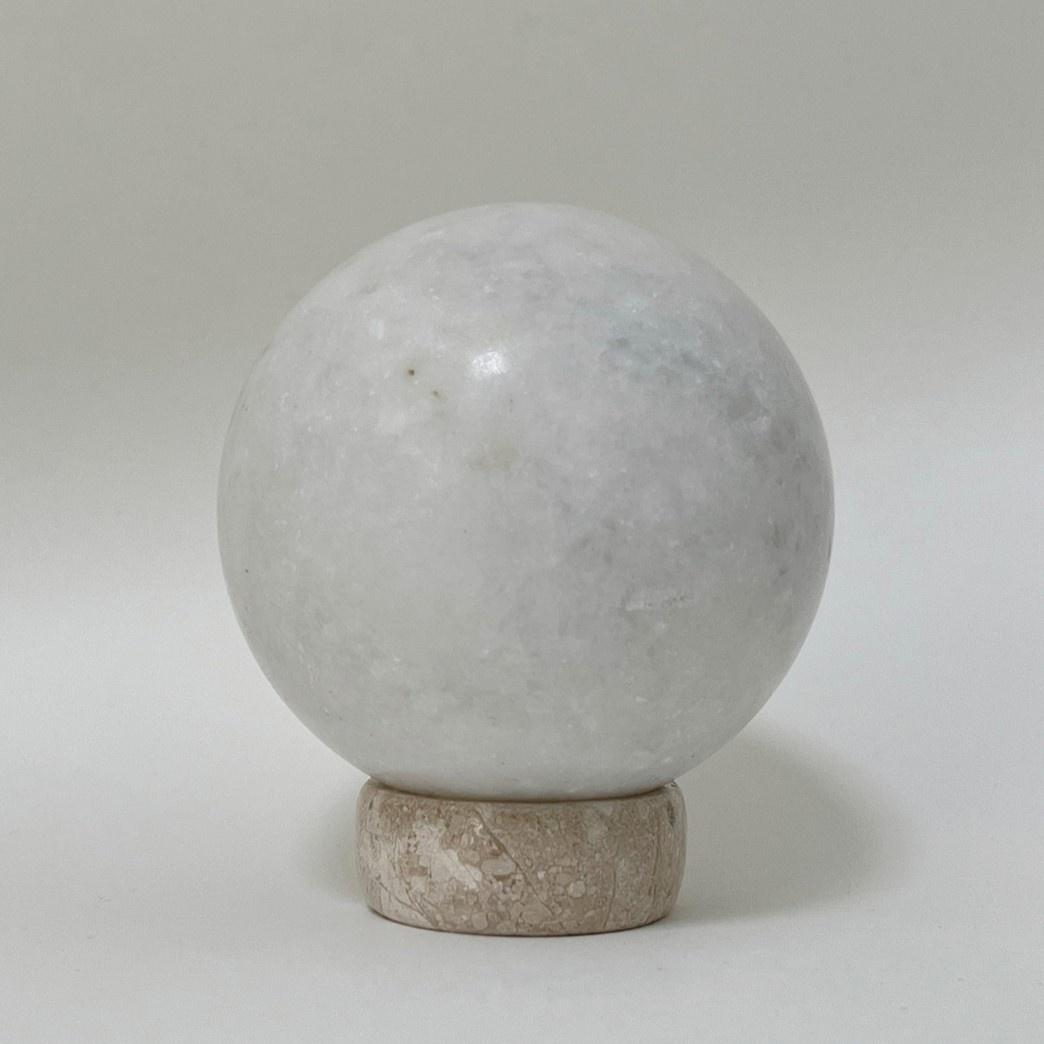 Sphere Object, White Marble