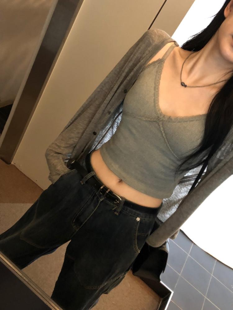 [캡내장/끈조절] 트린 뷔스티에 레이스 나시 (3 color) : 웨어니드