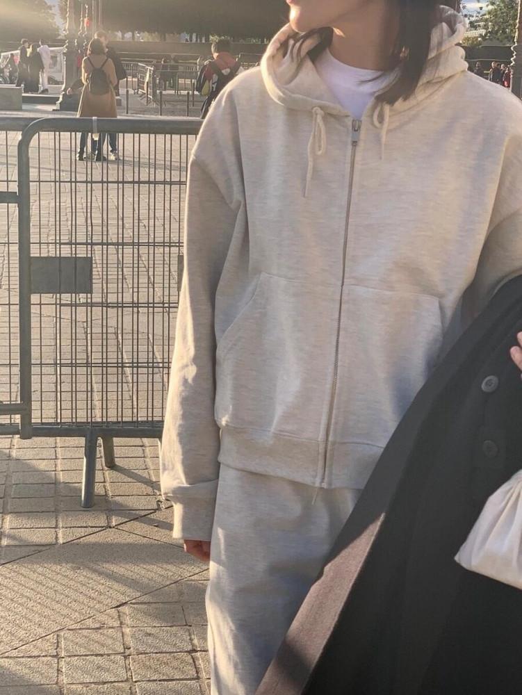 BR 우디 후드 집업 (2color)