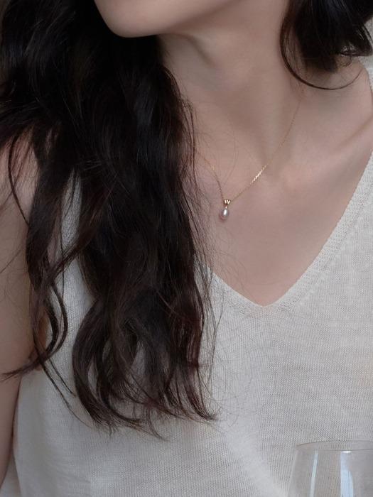 Seashell Pearl Necklace_Pink