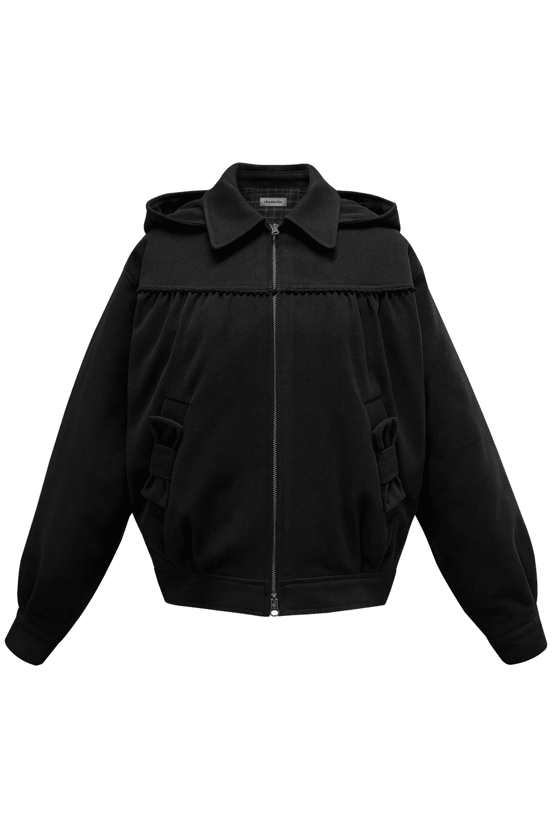 BLANK HOOD JACKET (BLACK)