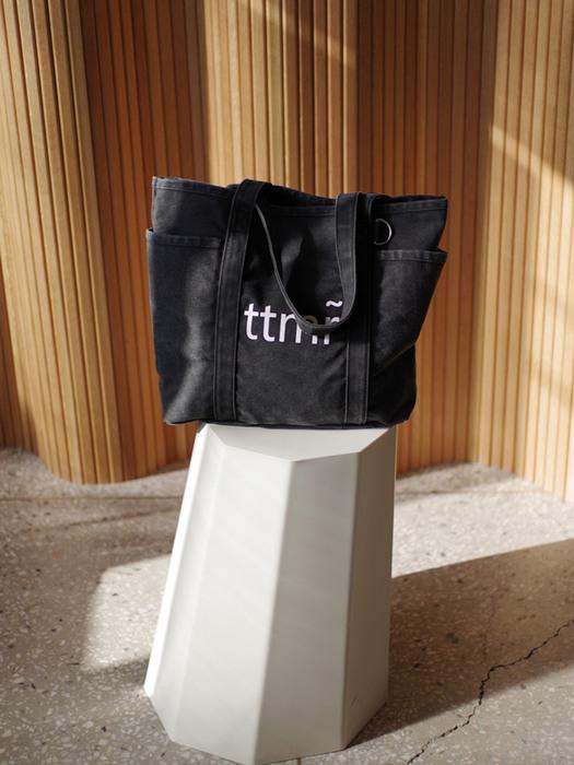 record tote bag [washed grey]