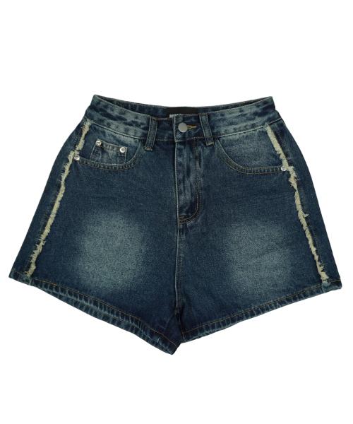 Vintage Line Denim Shorts (Blue)