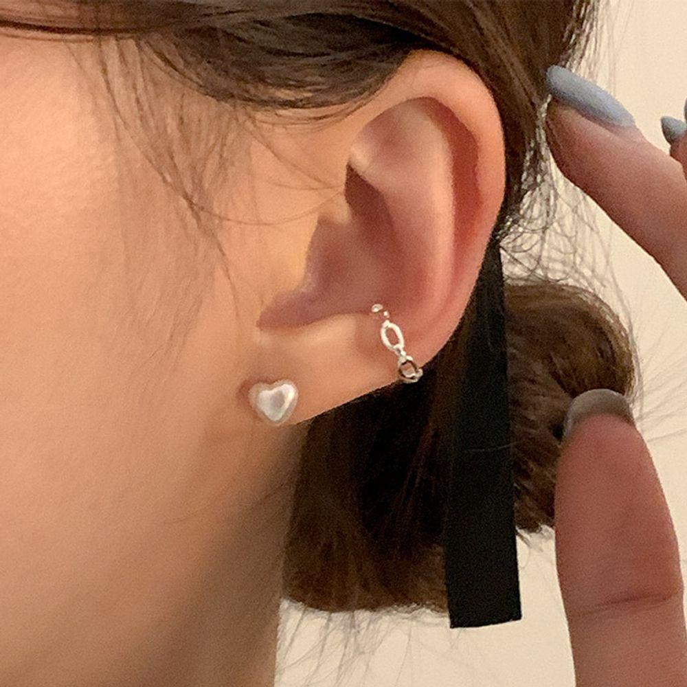 Heart pearl earrings E 212