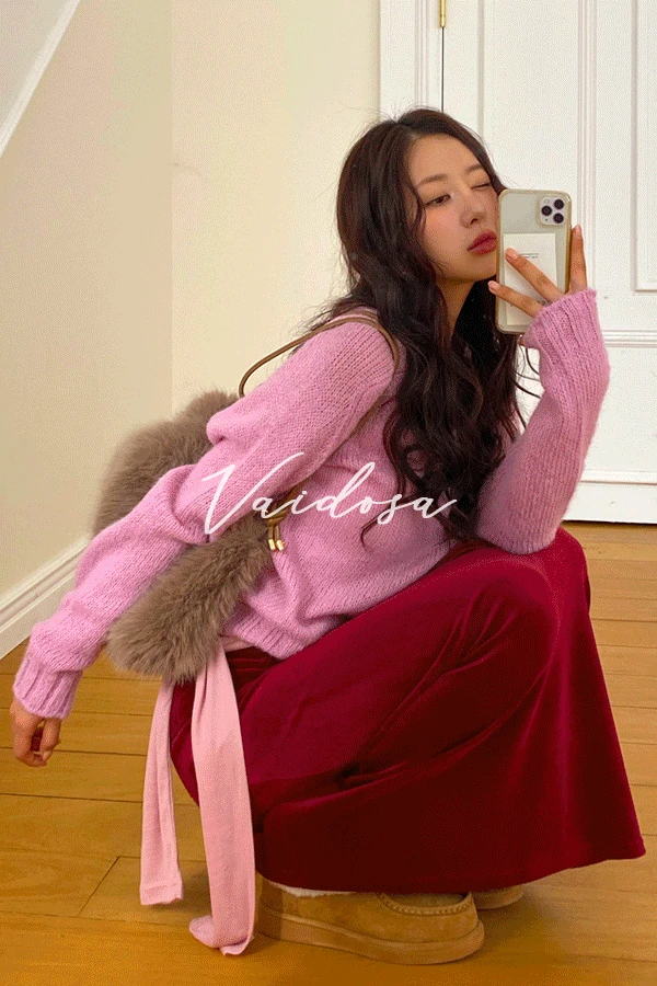 [MADE/자체제작] 벨벳 밴딩 맥시 스커트