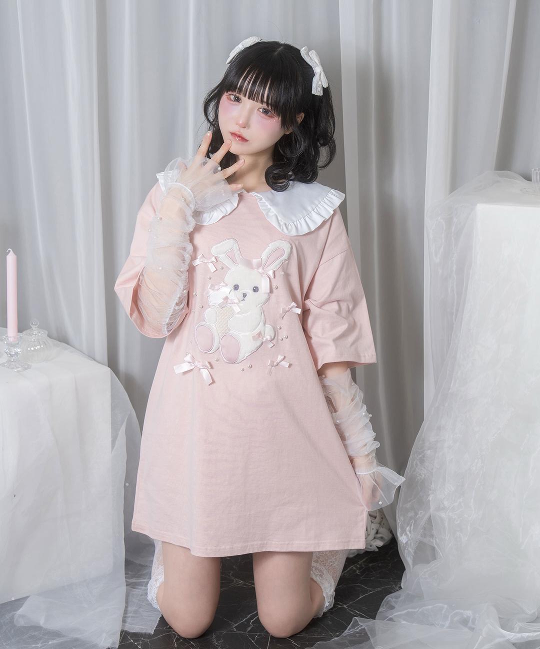 アイスリボンハニーちゃん襟付きTシャツ