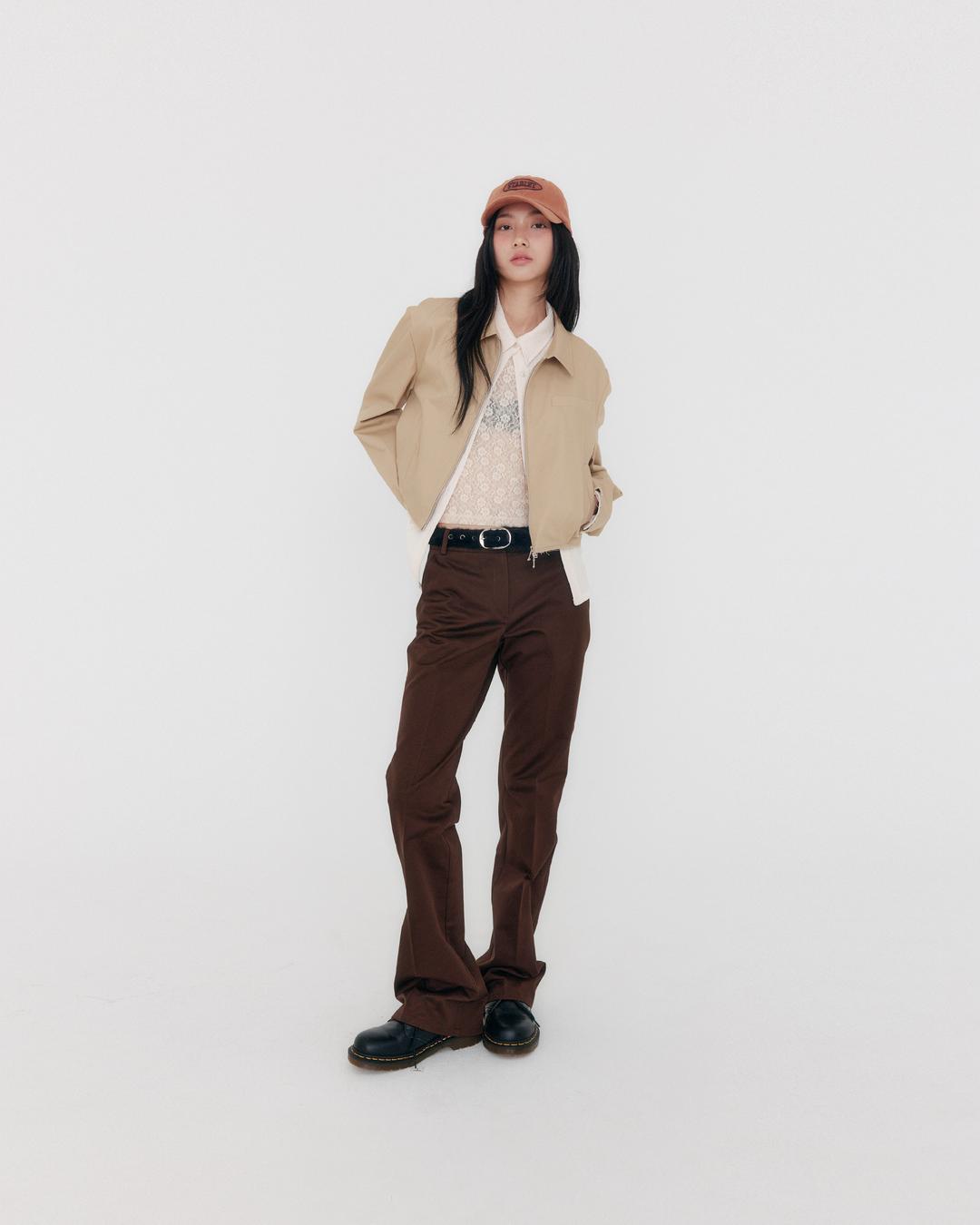 Chino Bootcut Trousers ( Deep Brown )
