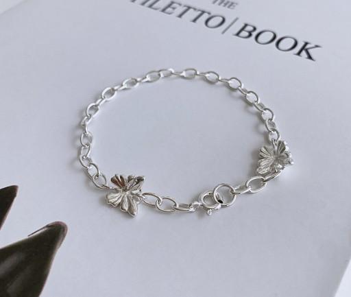 [은팔찌] 나비 체인 팔찌