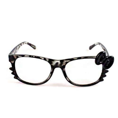 셀카용 알없는 고양이안경(호피)