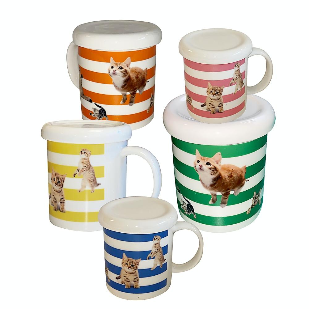 Love cat stripe mug cup