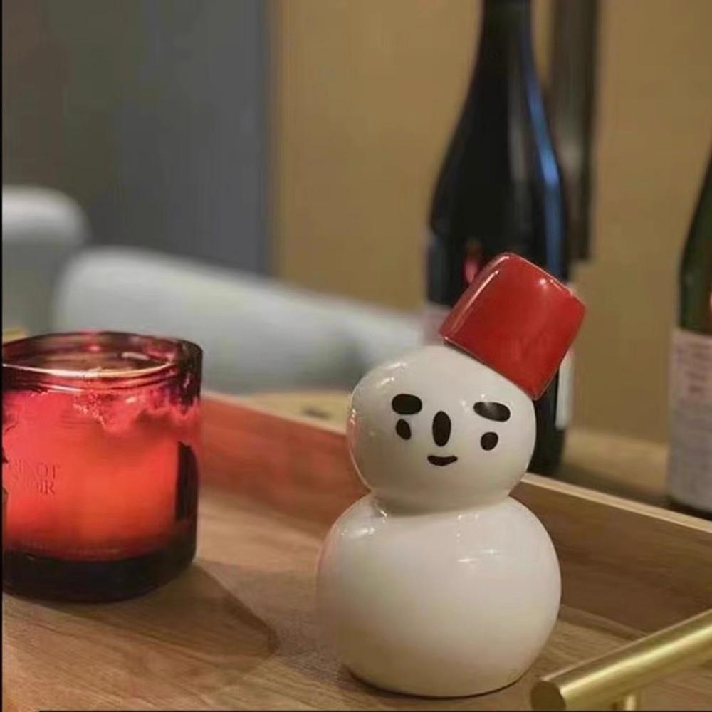 눈사람모양 도자기 소주병잔 세트