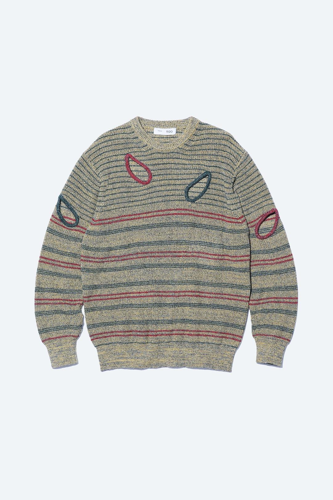 HOLE KNIT PULLOVER - Beige / S