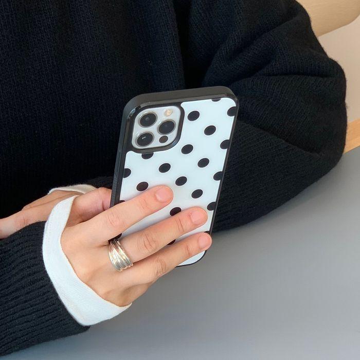 WHITE DOT GLASS CASE (일반/맥세이프)