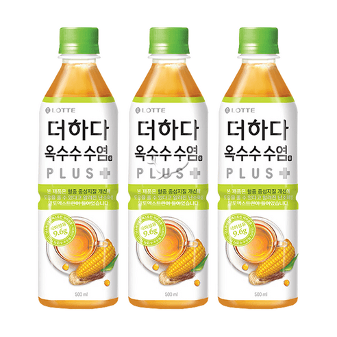 더하다 옥수수수염차 플러스 500ml, 500ml, 10개 - 옥수수차음료 | 쿠팡