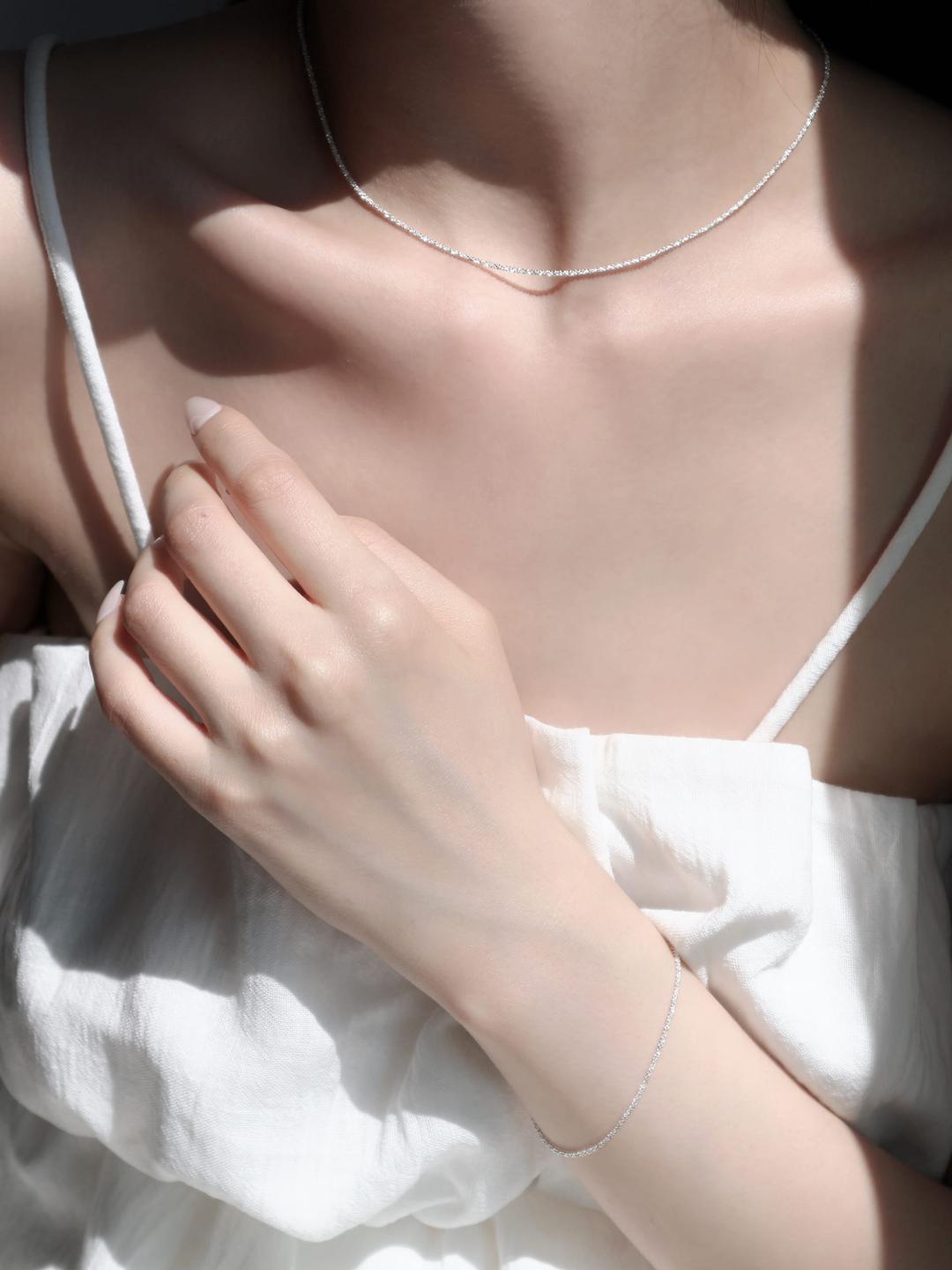 [925silver] ITALY MARGHERITA CHAIN NECKLACE