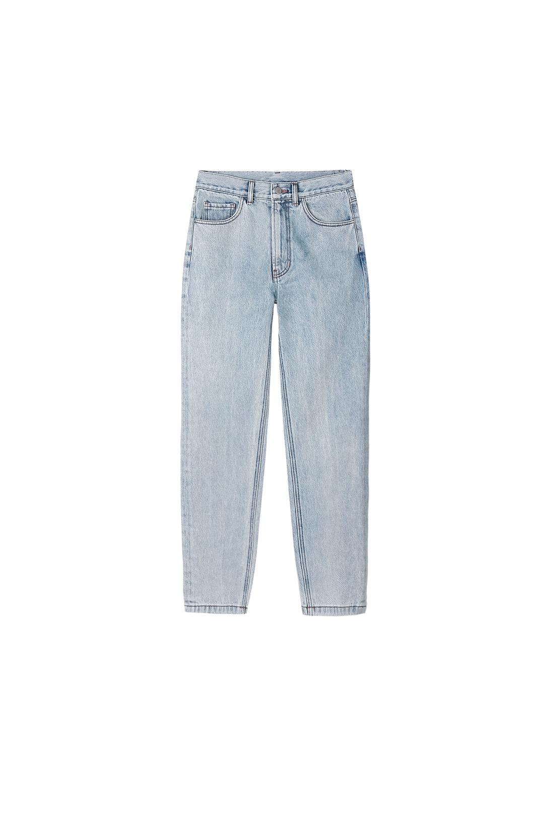 6th) Midrise Cropped Jeans Hand Brushed from Cone Denim L.Blue
