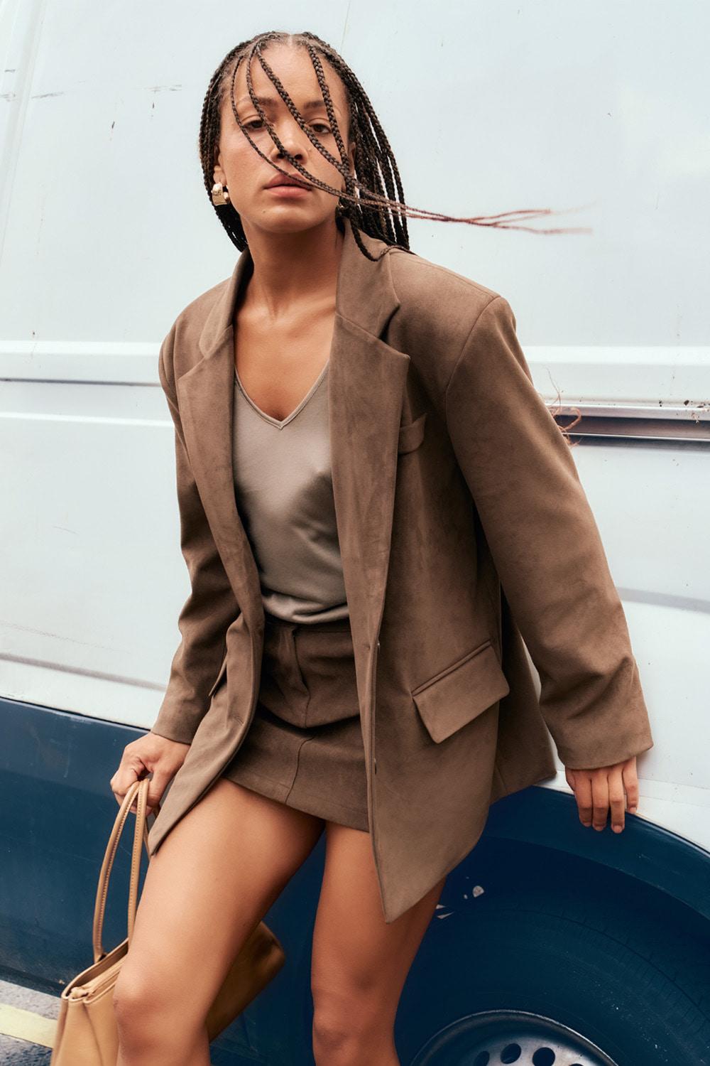 Suede Dying Mini-skirt