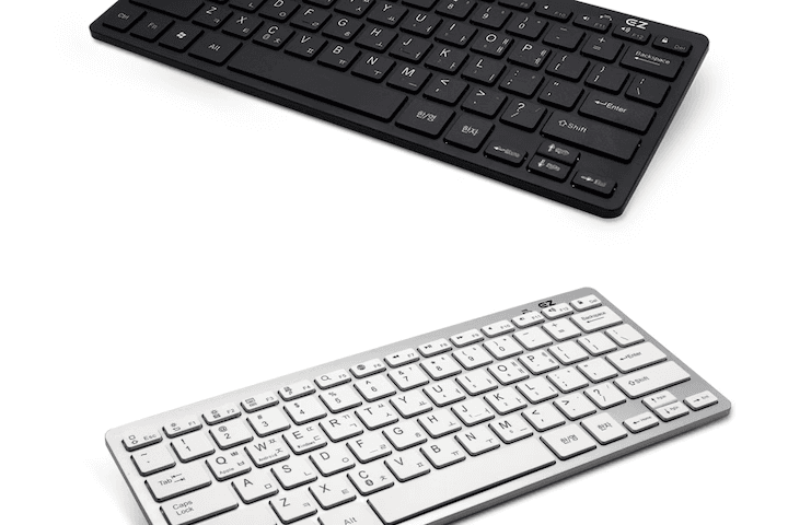 휴대용 심플 슬림 경량 저소음 무선 블루투스 키보드 EZ BTK-50