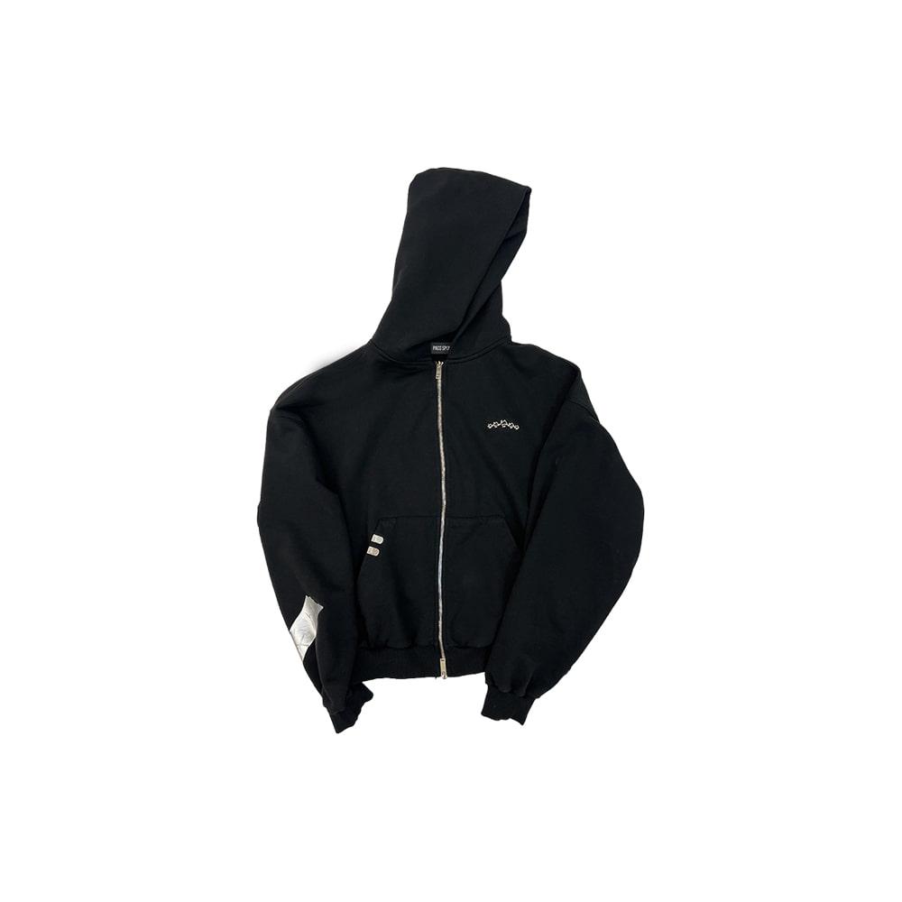 [PACOSPLY : 파코서플라이] ALLDAY ZIP UP HOODIE BLACK
