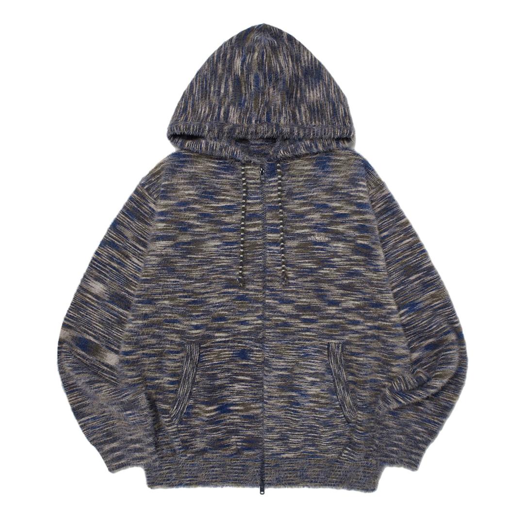 MULTI STRIPED HAIRY ZIPUP