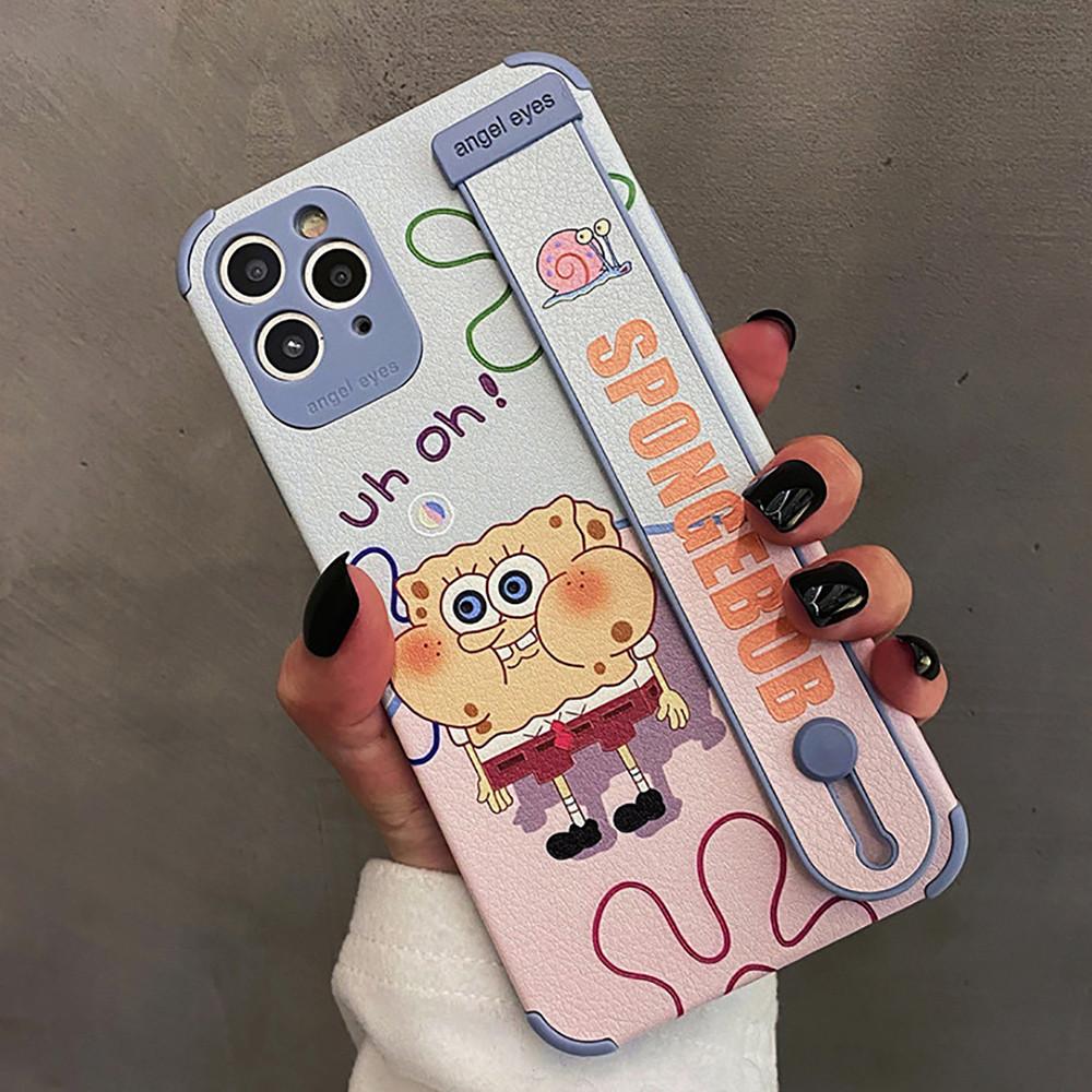 아이폰13프로 스폰지밥 스트랩 그립 케이스