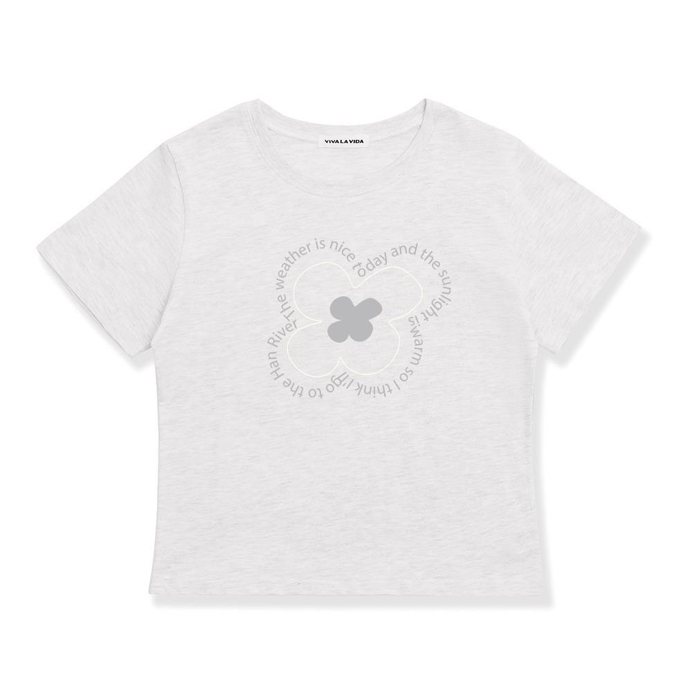 Shine 크롭 반팔 티셔츠